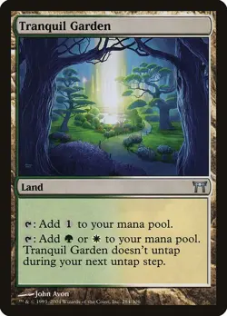 Tranquil Garden 1x FOIL CHK MTG Champions of Kamigawa Uncommon MINT land grn wht - Image 1