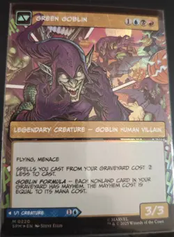Norman Osborn/Green Goblin FOIL MINT Mythic 220 MTG Spider Man Set. - Image 1