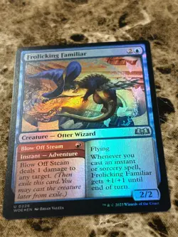 FROLICKING FAMILIAR Magic MTG Wilds of Eldraine Foil - Image 1