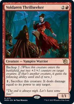 Voldaren Thrillseeker -Foil Light Play MTG March of the Machine - Image 1