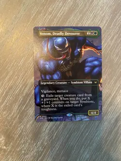 🔮 MTG: Venom, Deadly Devourer (Borderless) Marvel's Spider-Man -Ships instantly - Image 1