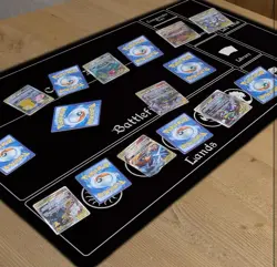 "MTG Playmat Stitched with Magic Zone Non-Slip Rubber Backing Printing Commander - Image 4