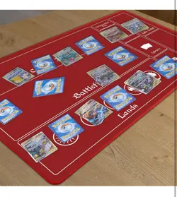 "MTG Playmat Stitched with Magic Zone Non-Slip Rubber Backing Printing Commander - Image 5