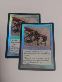2x FOIL Tireless Tribe #56 Odyssey MTG LP Very Rare Magic Cards! - Image 2