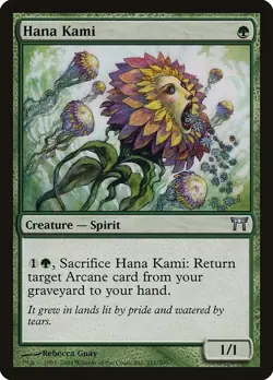 Hana Kami 2x FOIL CHK MTG Champions of Kamigawa Uncommon NM green - Image 1