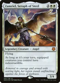 MTG FOIL ZAMRIEL, SERAPH OF STEEL SINGLE - MAGIC GAME NIGHT FREE-FOR-ALL GN3 001 - Image 1