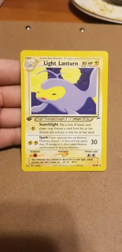 POKEMON TCG 1ST EDITION LIGHT LANTURN 24/105 ☆ RARE NEO DESTINY VINTAGE NM - Image 1