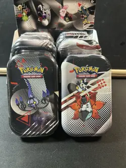 Pokemon TCG Black Bolt White Flare Mini Tins in Display Box Unova NEW Sealed x8 - Image 3