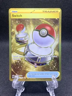 Switch Gold Holo Secret Rare 206/165 Scarlet & Violet 151 Pokemon - Image 1