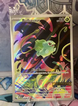 Pokemon Mega Evolution Bulbasaur 133/132 Stamped Promo Illustration SEALED - Image 1