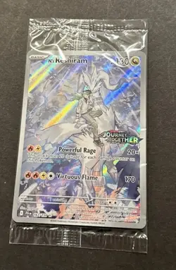 2025 POKEMON SCARLET VIOLET JOURNEY TOGETHER N’S RESHIRAM ILLUSTR. RARE PROMO! - Image 1