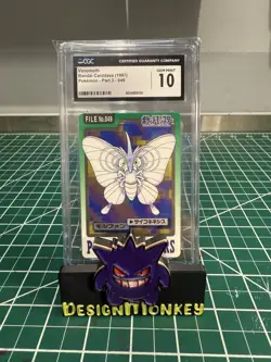 CGC GEM 10 Pokemon File No. 49 Venomoth Bandai Carddass JPN - Image 1