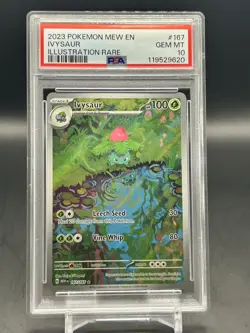 2023 Pokemon Ivysaur Mew EN 151 Illustration Rare 167/165 PSA 10 - Image 1