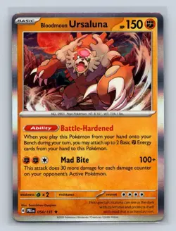 Bloodmoon Ursaluna Holo Rare #054/131 SV: Prismatic Evolutions NM Pokemon TCG - Image 1