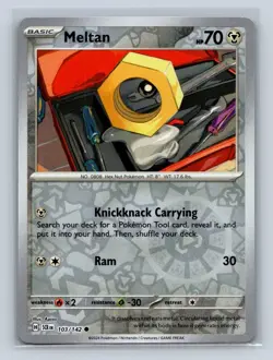 Meltan Reverse Holo #103/142 SV07: Stellar Crown NM Pokemon TCG - Image 1