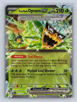 Teal Mask Ogerpon ex #012/131 SV: Prismatic Evolutions NM Pokemon TCG - Image 1