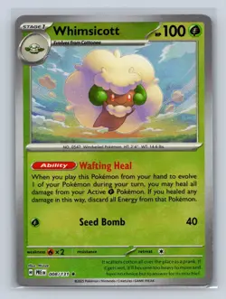 Whimsicott Holo Rare #008/131 SV: Prismatic Evolutions NM Pokemon TCG - Image 1