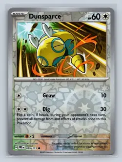 Dunsparce Reverse Holo #079/131 SV: Prismatic Evolutions NM Pokemon TCG - Image 1