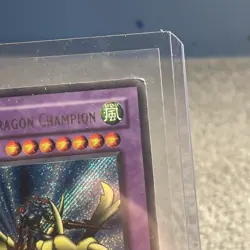 Gaia The Dragon Champion LOB-125 Ultra Rare Gold Name Secret YuGiOh MP - Image 2