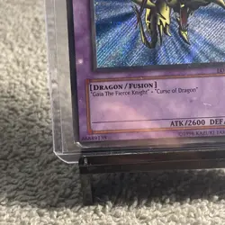 Gaia The Dragon Champion LOB-125 Ultra Rare Gold Name Secret YuGiOh MP - Image 4