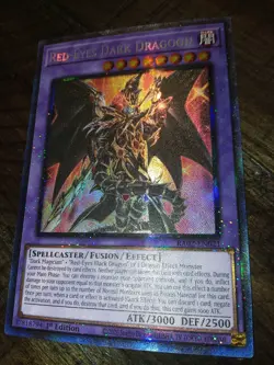 Red-Eyes Dark Dragoon Prismatic Collector’s Rare RA02-EN021 Yugioh Magician - Image 1