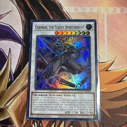 Yugioh Chanbar, the Flashy Sportsknight DOOD-EN083 1st Ed Super Rare NM In Hand - Image 1