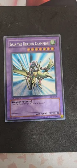 Yugioh Gaia the Dragon Champion [1st Edition] ~ LOB-125 Secret Rare - Image 1