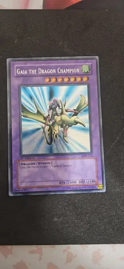 Yugioh Gaia the Dragon Champion [1st Edition] ~ LOB-125 Secret Rare - Image 3