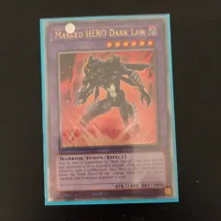 Yugioh RA01-EN025 Masked HERO Dark Law Quarter Century Rare 1st Ed NM - Image 1