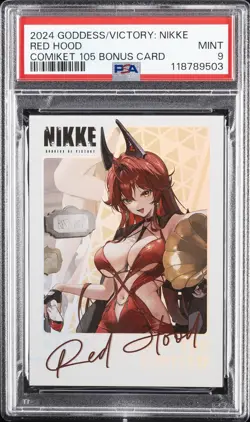 2024 GODDESS OF VICTORY: NIKKE COMIKET 105 BONUS CARD RED HOOD PSA 9 - Image 1