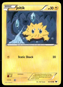 2012 Dark Explorers Set Pokemon Card 042 Joltik NM - Image 1