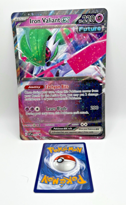 SVP 068 Iron Valiant EX Jumbo Oversize Pokemon Card 2023 Black Star Promo - Image 2