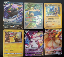 Pokemon Snorlax 151 S&V/Sw&Sh Promo 6 Card Lot Pikachu Umbreon NM Condition PSA - Image 1