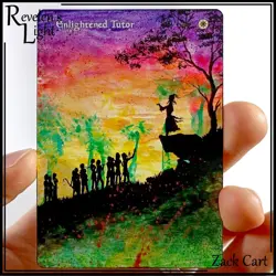 Enlightened Tutor Alter - Hand Painted MTG Altered Art Card Magic the Gathering - Image 1