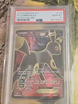 2016 Pokemon XY Umbreon EX Fates Collide PSA 10 Gem Mint Card - Image 1