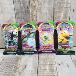 4 PACK Pokemon Cards Sword & Shield VIVID VOLTAGE Sleeved NEW 10 Cards Per Pack - Image 1
