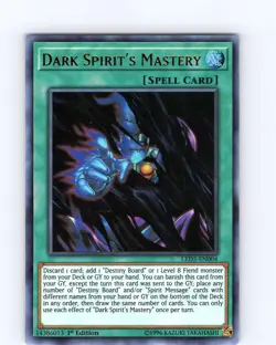 Yu-Gi-Oh TCG Dark Spirit's Mastery LED5-EN004 1st Edition Ultra Rare Card NM - Image 1