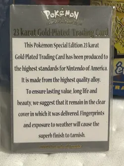 1999 Pokemon 23k Gold Burger King Trading Cards in Blue Box - Image 4