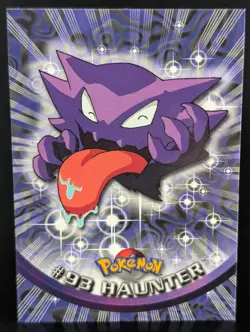 POKEMON 2000 TOPPS TV ANIMATION #93 HAUNTER NON HOLO CARD BLUE LOGO - Image 1