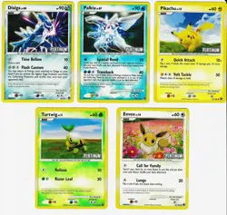 2009 Platinum Burger King Reverse Holofoil Promos Pokemon TCG - 5 Card Lot (LP) - Image 1
