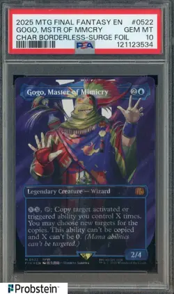 2025 MTG Final Fantasy Borderless Surge Foil #0522 Gogo Master of Mimicry PSA 10 - Image 1