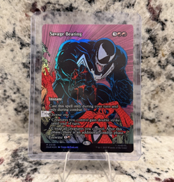 MTG Savage Beating 0026 Foil (Borderless) Marvel Eternal-Legal MAR - Image 1