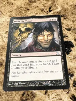 DIABOLIC TUTOR Magic the Gathering MTG 10th Edition - Image 1