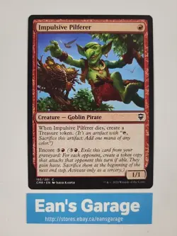 Magic The Gathering Impulsive Pilferer 185/361 CMR Commander Legends common MN - Image 1
