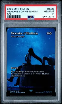2025 MTG FINAL FANTASY: THROUGH THE AGES FOIL #0026 MEMORIES OF NIBELHEIM PSA 10 - Image 1