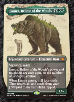 MTG Bloomburrow Lumra, Bellow of the Woods Borderless Mythic M/NM Pack Fresh - Image 1