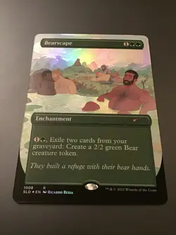 MTG Secret Lair #1008 Bearscape Borderless Foil NM - Image 1