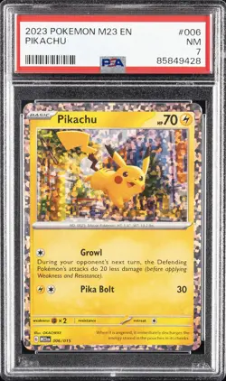 2023 POKEMON M23 EN-MCDONALD'S COLLECTION #006 PIKACHU PSA 7 - Image 1
