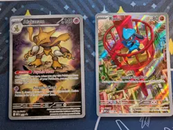 Pokemon TCG Mega Evolution Set - Alazakam 009 & Riolu 010 Black Star Promos - Image 1