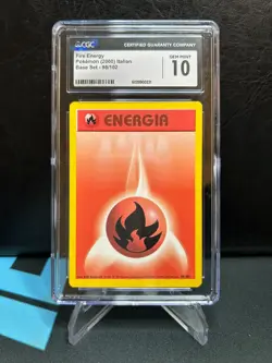 FIRE ENERGY 2000 Pokemon Italian Base Set 98/102 Vintage - CGC 10 GEM MINT - Image 1